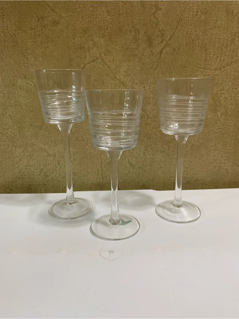 Partylite 3 Wine Glass Candle Holders  P90597 NEW in Box